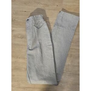 90's Blaze Vintage High Waist‎ Grey Embellished Riding Denim  Cowgirl Size 3